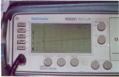 Typical 50 ohm wave form on TDR